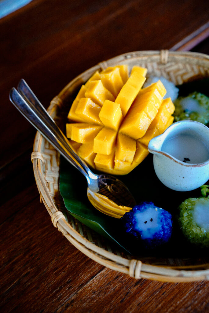 Sticky Rice mit Mango im Vieng Tara Resort in Vang Vieng - Peaks & Bites Reiseblog